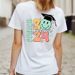Senior 2024 Shirt Class of 2024 Shirt Retro Senior Graduation 2024